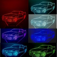 My Personalisierte Skyline R33 Gt-R 3D Illusion Smart App Control Nachtlicht Bluetooth, Musik, 7 & 16M Farbe Mobile App von EngravingArtStudio