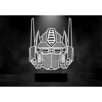 Optimus Prime Head 3D Illusion Smart App-Kontrolle Nachtlicht Bluetooth, Musik, 7 & 16M Farbe Mobile App von EngravingArtStudio