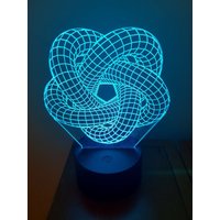 Torus Knoten 5, Smart App-Kontrolle 3D Illusion Nachtlicht Bluetooth, Musik, 7 & 16M Farbe Mobile App, Kann Personalisiert Werden von EngravingArtStudio
