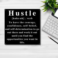 Motivationsschild, Unternehmerschild, Hustle Schild, Motivationsschild Mann Höhle Personalisiertes Custom Entrepreneur Geschenk von EngravingKings