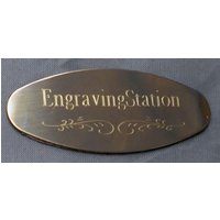 Namensschild Aus Messing Und Silber - Ovale Form, 3/4 X 1-7/8 Schraubenköpfe von EngravingStation