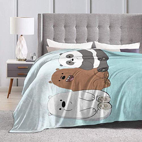 Engshi Wohn Kuscheldecken Cool We Bare Bears Blanket,Flannel Throw Blanket Ultra Soft Micro Fleece Blanket Bed Couch Living Room von Engshi