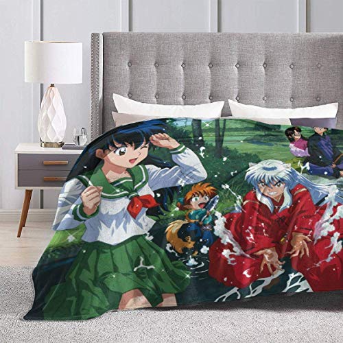 Engshi Wohn Kuscheldecken Inuyasha Anime Warm Soft Novelty Ultra-Soft Micro Fleece Throw Blanket for Living Room/Bedroom 80"x60" von Engshi