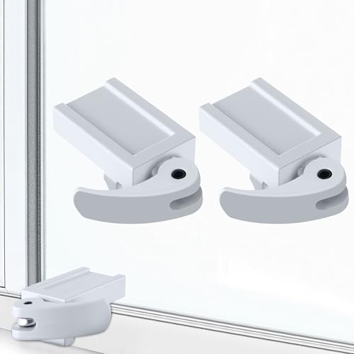Enhon Fensterschlösser, Druckguss, langlebiges Design, kompatibel mit horizontalen und vertikalen Fenstern, passend für 0,16 cm bis breite Schienen, einfache Installation, erhöhte Sicherheit (3,8 cm von Enhon