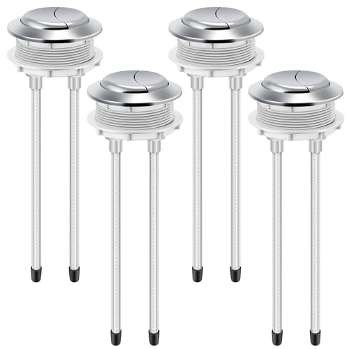 Enhon WC-Tankknöpfe, 48 mm, Doppeldrucktaste, verstellbar, kompatibel mit Glacier Bay Aquasource, American Standard, Twfords, Armitage Shanks, Geberit, 4 Stück von Enhon