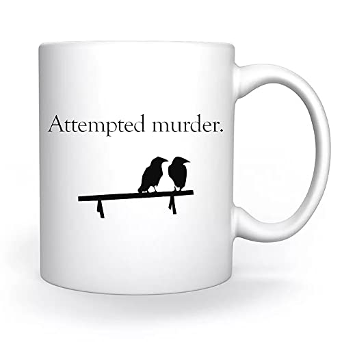 Attempted Murder Black Birds Tasse Weiß Für Kaffee Tee Cappuccino Kakao Mug White Coffee Tea Cacoa von Enigmae