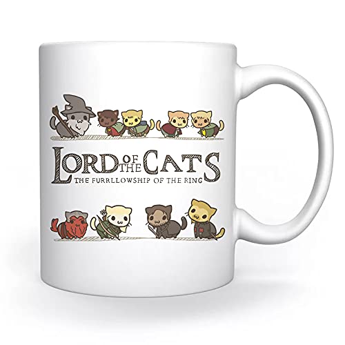 Lord Of The Cats Tasse Weiß Für Kaffee Tee Cappuccino Kakao Mug White Coffee Tea Cacoa von Enigmae