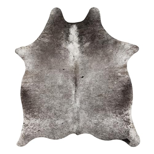 Enigmaire Kuhfell Teppich Kunstfell,Teppich Aus Rindsleder,Kunstfaser Teppich Rinderfell,Realistisches Aussehen,Modisch Und VerschleißFest,UnregelmäßIges Muster,Geeignet FüR Vor Den Kamin von Enigmaire