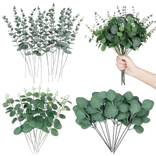 EnixwH 30 Künstliche Eukalyptus Deko Pflanzen, Eukalyptus Pflanze, Künstliche Zweige Blätter Deko Kunst Dekozweige Eucalyptus Blätter Kunstpflanzen Grün Gefälschte für Hochzeit Party EnixwH 30 Künstliche Eukalyptus Deko Pflanzen, Eukalyptus Pflanze, Künstliche Zweige Blätter Deko Kunst Dekozweige Eucalyptus Blätter Kunstpflanzen Grün Gefälschte für Hochzeit Party von EnixwH