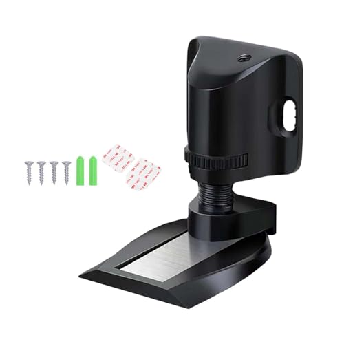 EnixwH Unsichtbarer Türstopper Magnetisch, Verstellbarer Magnetischer Türstopper, Türstopper Magnet Der mit Doppelseitigem Klebeband Oder Durch Bohren Montiert Werden Kann (Schwarz) von EnixwH