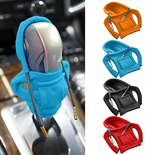 Eniyou 4 Pcs Schaltknauf Hoodie Tiny Hoodie Gear Shifter Knob Car Gear Knob Cover Auto Schalthebelabdeckung Schalthebel Hoodie Schaltknauf Woody Hoodie Schalthebel Abdeckung Hoodie von Eniyou