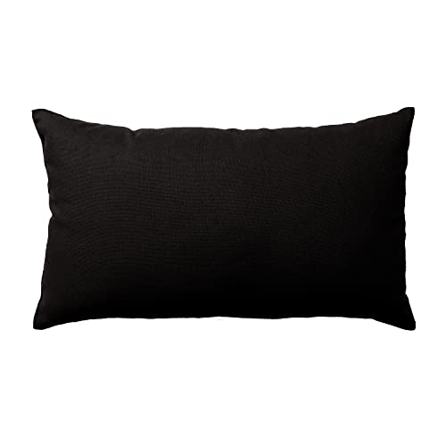 Enjoy Home Kissen, Maße: 30 x 50 cm, schwarz – Baumwolle Zertifiziert nach Öko-Tex, handwaschbar, ideal für Farbgebung auf Ihren Sofas – Kollektion Panama von ED Enjoy Home