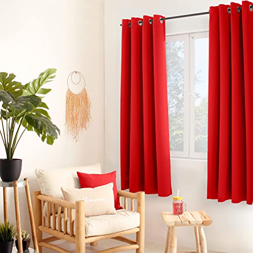 Enjoy Home 2010AN140180 Vorhang, mit 8 Ösen, Polyester, 180 x 140 cm, rot, 40x27 von Enjoy Home