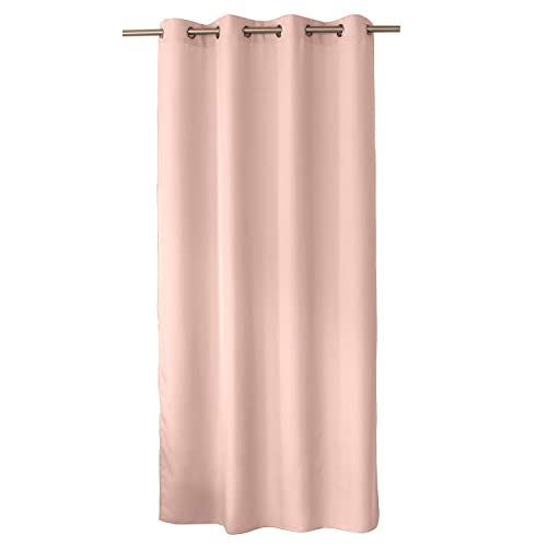 ED ENJOY HOME Dekorativer Vorhang mit silberfarbenen Ösen, 140 x 240 cm, Altrosa, 100% Polyester, satiniert, Kollektion Basic von Enjoy Home