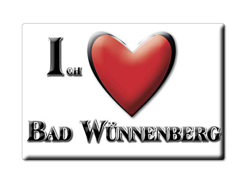 Enjoymagnets Bad WÜNNENBERG (NW) Souvenir Deutschland Nordrhein Westfalen Fridge Magnet KÜHLSCHRANK Magnet ICH Liebe I Love von Enjoymagnets