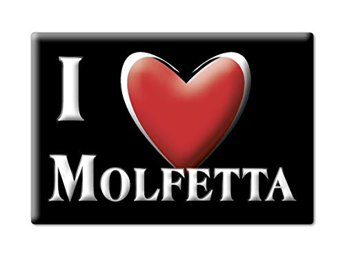 Enjoymagnets MOLFETTA Souvenir Puglia (BA) KÜHLSCHRANK Magnet Fridge ICH Liebe Gift I Love (VAR. Black) von Enjoymagnets