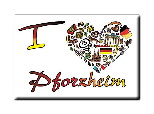 Enjoymagnets PFORZHEIM Souvenir (0) Fridge Magnet KÜHLSCHRANK Magnet ICH Liebe I Love (VAR. Symbol) von Enjoymagnets