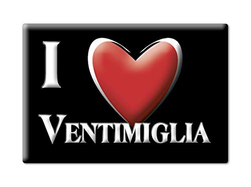 Enjoymagnets VENTIMIGLIA Souvenir Liguria (IM) KÜHLSCHRANK Magnet ICH Liebe I Love Gift (VAR. Black) von Enjoymagnets