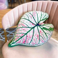 Caladium Kissen/Blatt Fancy Leaf Seltenes Erdbeer-stern-Caladium Pflanze Urban Jungle von Enjoypillows