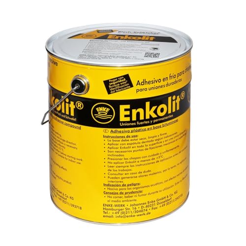 Enke ENKOLIT® Blech-Kaltkleber | schwarz | bituminöse Klebe- und Dichtungsmasse | Verklebungen bei Fensterbank-, Mauerabdeckungen und Abdichtungen von Metallprofilen (Sommer) von Enke