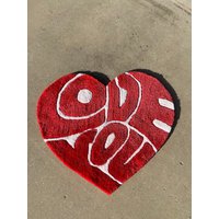 Ich Liebe Dich Getuftet Teppich /%100 Handmade von EnkiTufting