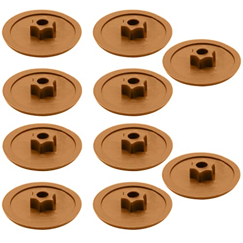 Enkotrade 10 Stück Abdeckkappen für Schrauben Braun, Torx T40, 6-Lobe, Zierkappen zum Abdecken mit Kopflochbohrung, einstecken in Kopf Loch, Schraubenkappen Enkotrade 10 Stück Abdeckkappen für Schrauben Braun, Torx T40, 6-Lobe, Zierkappen zum Abdecken mit Kopflochbohrung, einstecken in Kopf Loch, Schraubenkappen von Enkotrade