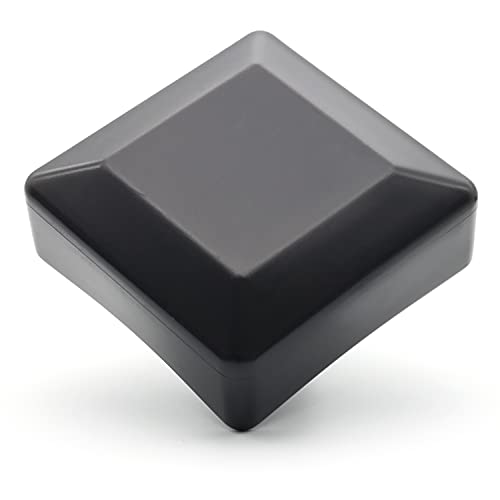 Enkotrade 10 Stück Zaunkappen Schwarz für Außenmaß 30x30mm, Rohrkappen aus hochwertigem Kunststoff, Pyramide Quadratisch Zaunpfostenkappen Pfahl Deckel Zaunabdeckung von Enkotrade