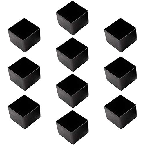 Enkotrade 10 Stück Gleitkappen Eckig Stuhlbeinkappen, für Außenrohrmaß 40x40 mm, Rohrabdeckung aus hochwertigem Polyethylen Kunststoff, Kappe, Endkappen von Enkotrade