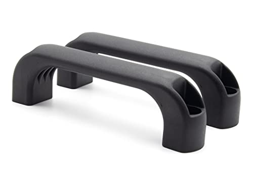 Enkotrade 2 Stück Bügelgriff mit Gewinde, Breite: 140 mm, Kunststoff Griff Handgriff D-Form Zuggriff Möbelgriff Türgriff von Enkotrade