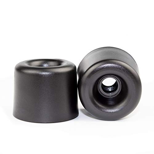 Enkotrade 2 Stück Türstopper Ø 25mm, zum Festschrauben, aus Kunststoff, Türpuffer Türanschlag oder als Möbelfuß verwendbar von Enkotrade