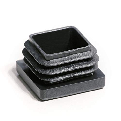 Enkotrade 21 Stück Lamellenstopfen für Vierkantrohre, 30x30 mm, Rohrabdeckung aus hochwertigem Polyethylen Kunststoff, Stopfen, Endstopfen, Kappen, Gleiter | Rohrstopfen Quadratisch von Enkotrade