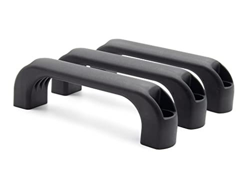 Enkotrade 3 Stück Bügelgriff mit Durchgangslöchern, Breite: 110 mm, Kunststoff Griff Handgriff D-Form Zuggriff Möbelgriff Türgriff von Enkotrade