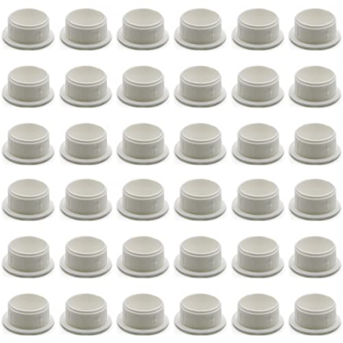Enkotrade 36 Stück Abdeckstopfen in Weiss | 18x15 | Bohrloch Ø 15mm, Rohrabdeckung aus hochwertigem Polyethylen, Kunststoffkappen, Abdeckkappe, Stopfen, Blindstopfen, Verschlusskappe Enkotrade 36 Stück Abdeckstopfen in Weiss | 18x15 | Bohrloch Ø 15mm, Rohrabdeckung aus hochwertigem Polyethylen, Kunststoffkappen, Abdeckkappe, Stopfen, Blindstopfen, Verschlusskappe von Enkotrade