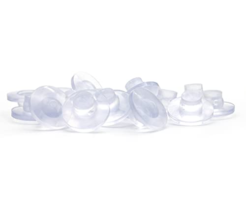 Enkotrade 8 Stück Glasauflagen für Bohrung 5-6mm | Schutzpuffer Glasgleiter Anschlagpuffer Gumminoppen Glasplattenträger PVC Gummipuffer für Glasplatten von Enkotrade