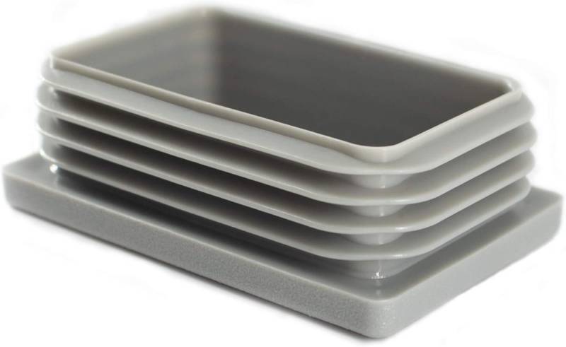 Enkotrade Endkappe Lamellenstopfen rechteckig, (10-St), Grau, rechteckig, 30 x 20 mm, UV-beständig. Made in Germany von Enkotrade