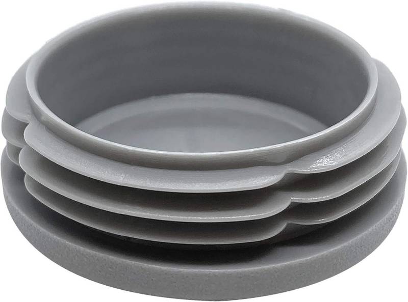 Enkotrade Endkappe Lamellenstopfen rund, (21-St), Grau, Rund, 20 mm, UV-beständig. Made in Germany von Enkotrade