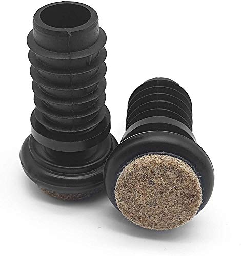 Enkotrade Gelenkgleiter mit Lamellen, 10er Set für Rohrinnen Ø 19-20,5 mm, Winkelgleiter Filz Möbelgleiter Stuhlgleiter Filzgleiter Bodenschutz Bodenschongleiter von Enkotrade