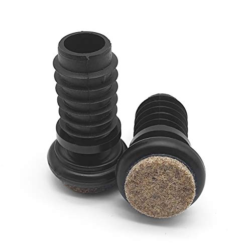 Enkotrade Gelenkgleiter mit Lamellen, 4er Set für Rohrinnen Ø 18-19,5 mm, Filz Möbelgleiter Stuhlgleiter Filzgleiter Bodenschutz Bodenschongleiter von Enkotrade