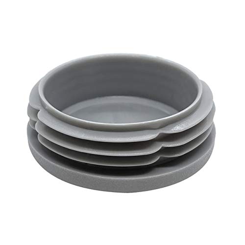 Enkotrade Lamellenstopfen Grau Rund Rohrstopfen, Rohrabdeckung aus hochwertigem Polyethylen Kunststoff, Stopfen, Endstopfen, Kappen | Rohrstopfen Rund (21, Ø 16 mm) von Enkotrade