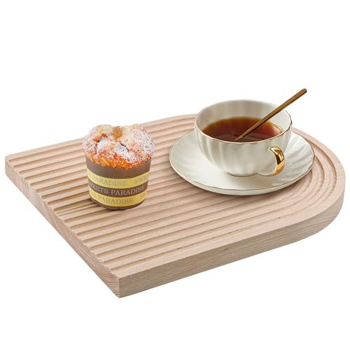 Enkrio Serviertabletts aus Holz, dekorative Tabletts für Couchtisch, ovale Form Brotteller für Obst Salat Platte Gemüse Essen Geschirr Charcuterie Bretter von Enkrio