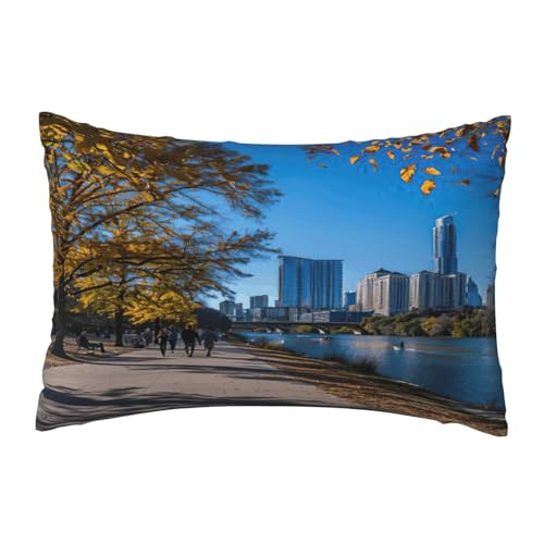 EnkzpoHen Kissenbezug mit verstecktem Reißverschluss, rechteckig, Austin Texas, bequem, atmungsaktiv von EnkzpoHen