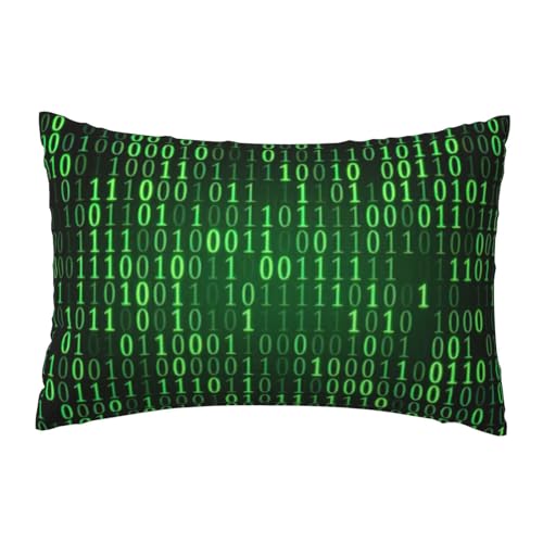 EnkzpoHen Kissenbezug mit verstecktem Reißverschluss, rechteckig, mit Hacker-Era-Druck, bequem, atmungsaktiv von EnkzpoHen
