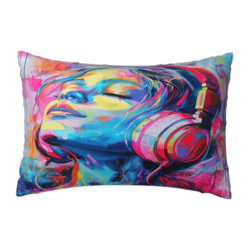 EnkzpoHen Kissenbezug mit verstecktem Reißverschluss, rechteckig, mit Musikdruck, bequem, atmungsaktiv EnkzpoHen Kissenbezug mit verstecktem Reißverschluss, rechteckig, mit Musikdruck, bequem, atmungsaktiv von EnkzpoHen