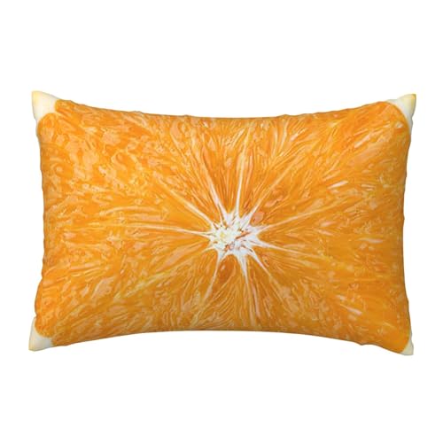 EnkzpoHen Kissenbezug mit verstecktem Reißverschluss, rechteckig, orangefarbene Scheiben, bequem, atmungsaktiv von EnkzpoHen