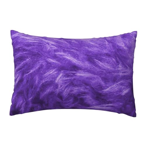 EnkzpoHen Kissenbezug mit verstecktem Reißverschluss, rechteckig, violett, bequem, atmungsaktiv von EnkzpoHen