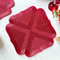 Handgemachte Perlen Burgundy Tischset Valentinstag Tischdekoration Handgemachte Perlen Burgundy Tischset Valentinstag Tischdekoration von Enlivenstores