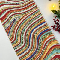 Handgemachter Weihnachtlicher Multicolour Tischläufer, 33 X 92 cm von Enlivenstores