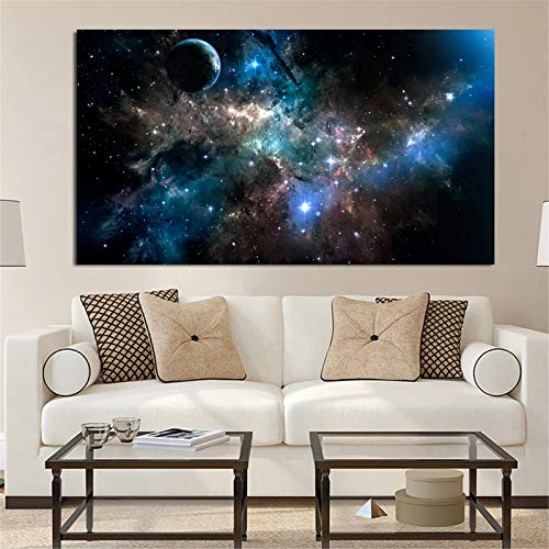 Diamant Malerei Große Größe Galaxy Planet DIY 5D Diamant Malen nach Zahlen Kits Vollbohrer Strass Stickerei Kreuzstich Leinwand Mosaik Diamond Painting Wandkunst Dekor Round Drill,60x120cm von Enming