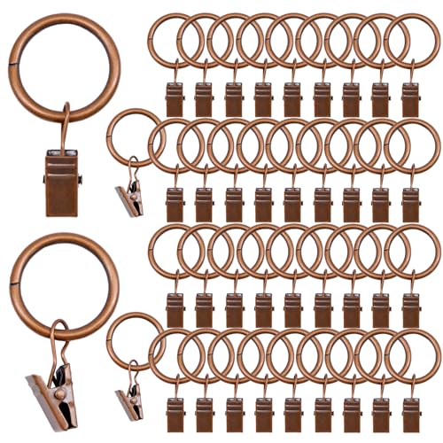 40 Stück Gardinenringe mit Clips Vorhangringe Metall 38 mm Innendurchmesser für Tür Fenster Duschvorhang 40 Stück Gardinenringe mit Clips Vorhangringe Metall 38 mm Innendurchmesser für Tür Fenster Duschvorhang von Ennoxwi