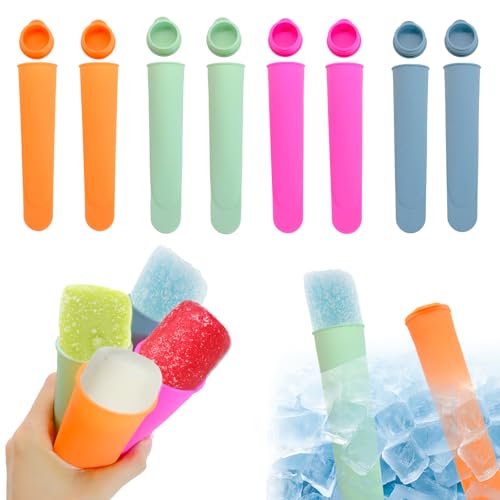 Ennoxwi 10 Stück Eisformen Silikon mit Deckel Wiederverwendbare Ice Pop Maker Wassereis Formen für DIY Sommer Eis Ennoxwi 10 Stück Eisformen Silikon mit Deckel Wiederverwendbare Ice Pop Maker Wassereis Formen für DIY Sommer Eis von Ennoxwi